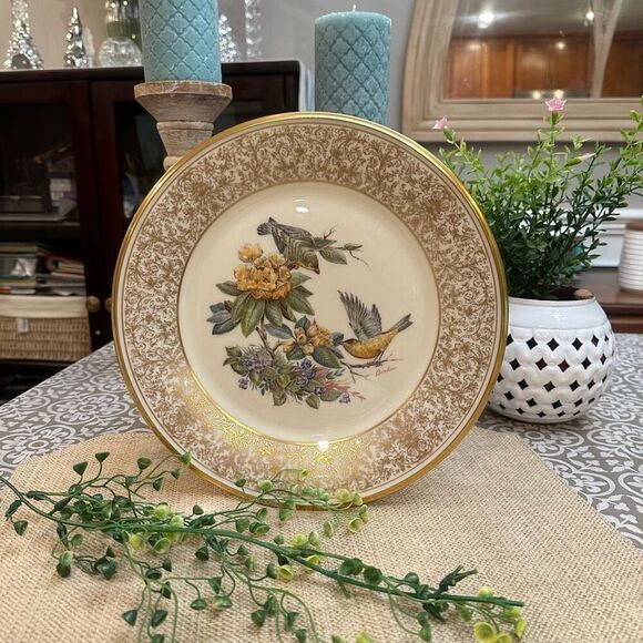 Lenox Limited Edition of Boehm Birds Decorative‎ Plate Art Gold Finch  1971 Vtg - Picture 1 of 6